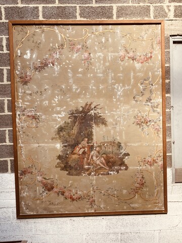 important tableau décoratif scène antique . XIX siècle .