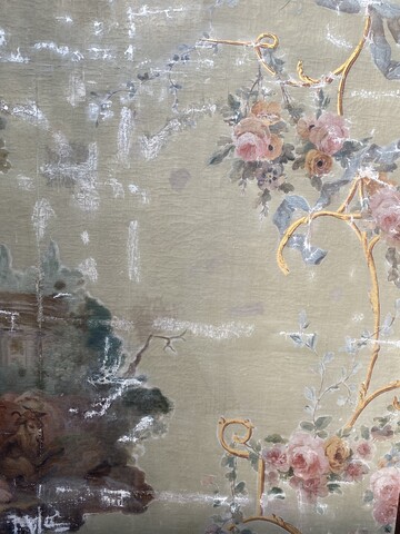 important tableau décoratif scène antique . XIX siècle .