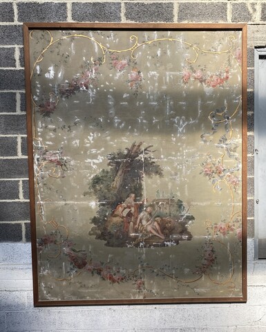 important tableau décoratif scène antique . XIX siècle .