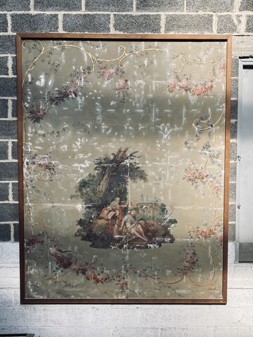 important tableau décoratif scène antique . XIX siècle .