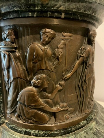 Imposante Pendule en bronze et marbre 
