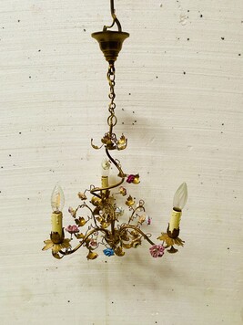 lustre de chambre style louis XVI trois bras de lumières . XX siècle .