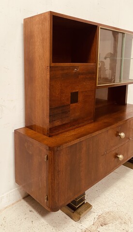 meuble architectural époque art déco formant vitrine . XX siècle .