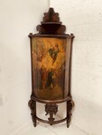 Meuble d'angle arrondie à décor d'une peinture religieuse base bois .XIX siècle.