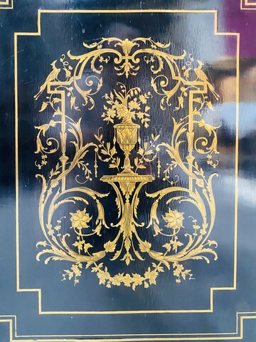 Meuble Hauteur d'Appui Napoléon III Bois Et Marqueterie De Laiton . XIX siècle.