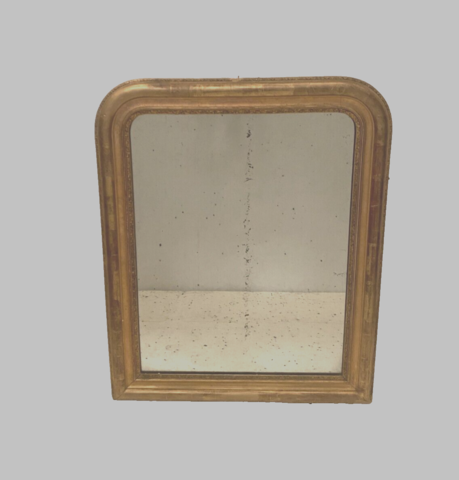 miroir en stuc doré époque Louis Philippe fond en bois . XIX siècle .
