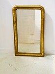 miroir Louis Philippe coin arrondies doré or miroir dorigine . XIX siècle .