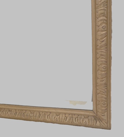 miroir Louis Philippe model boudin en bois patine antique . XIX siècle .