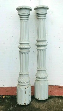 Pair of columns or stair departure