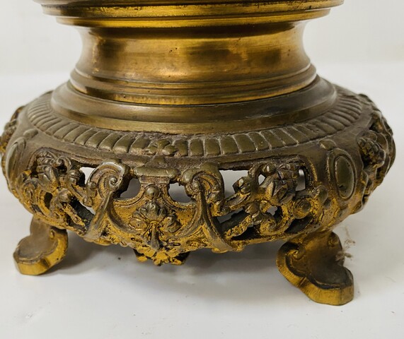 paire de lampes rouleaux en faïence et émaux cloisonnées . XIX siècle .