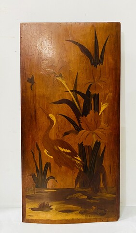 paire de panneaux en marqueterie art nouveau école de Nancy . XX siècle .