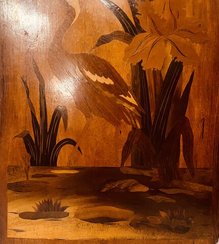 paire de panneaux en marqueterie art nouveau école de Nancy . XX siècle .