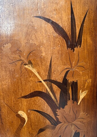 paire de panneaux en marqueterie art nouveau école de Nancy . XX siècle .