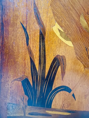 paire de panneaux en marqueterie art nouveau école de Nancy . XX siècle .