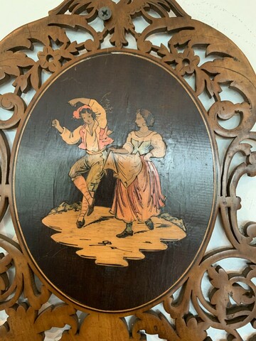 Paire d'étagères murale Marquèterie de SORRENTE Italie XX siècle