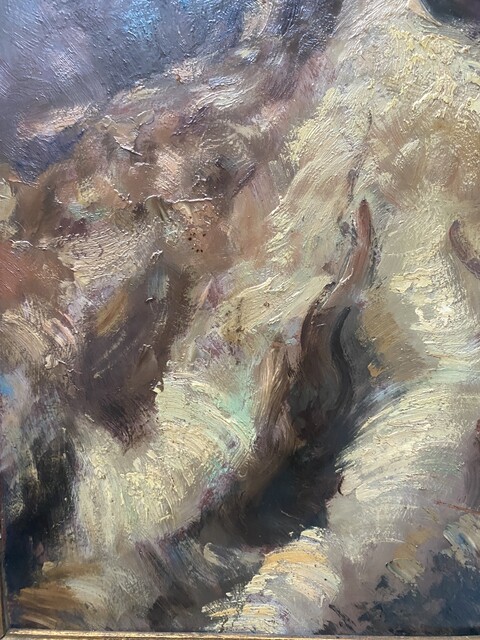 peinture à l'huile sur isorel thème la danseuse de flamenco . XX siècle .