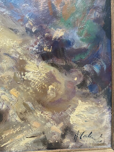 peinture à l'huile sur isorel thème la danseuse de flamenco . XX siècle .