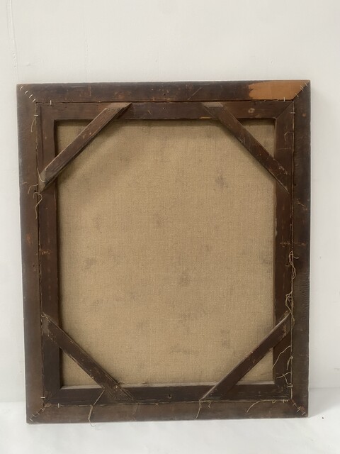 peinture sur toile représentant un jeune aristocrate . XIX siècle .