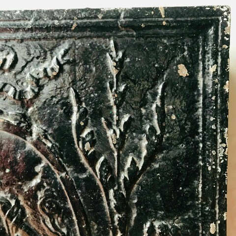 Plaque de fond de cheminée en fonte de fer XIX siècle