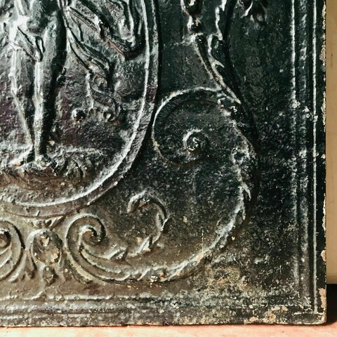Plaque de fond de cheminée en fonte de fer XIX siècle