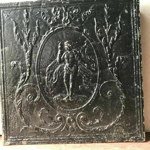 Plaque de fond de cheminée en fonte de fer XIX siècle