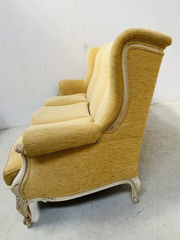 salon de style Louis XV bois hêtre patin à l'antique à cousins . XX siècle.