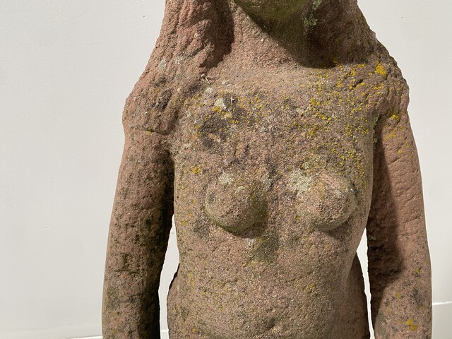 sculpture art brut minimaliste sujet jeune fille . XX siècle .