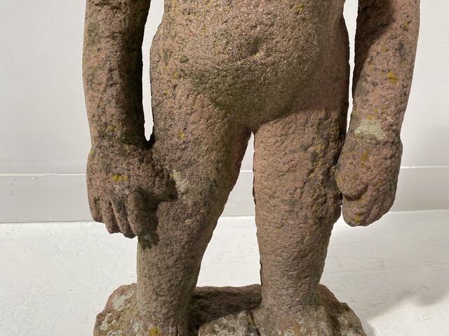 sculpture art brut minimaliste sujet jeune fille . XX siècle .