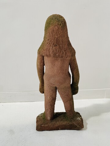 sculpture art brut minimaliste sujet jeune fille . XX siècle .