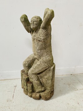 sculpture sur pierre minimaliste art populaire . XX siècle .