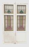 séparation deux vantaux en vitraux art déco décor floral année 1900. XX siècle .