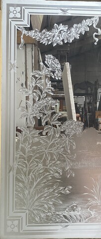 suite de trois portes gravées décor fable de la Fontaine . XX siècle .