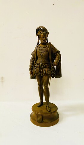 sujet régule thème le taillandiers sur socle rond en régule . XX siècle .