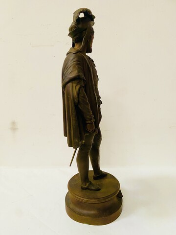 sujet régule thème le taillandiers sur socle rond en régule . XX siècle .