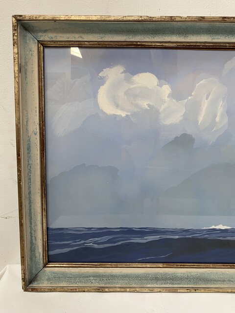 tableau portant la signature de Leon Haffner thème un trois mats . XX siècle .