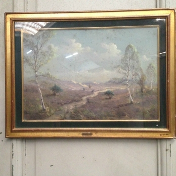 tableau représentant paysage de montagne