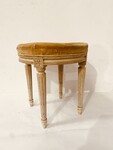tabouret ancien travail de style Louis XVI bois laque blanc . XX siècle .