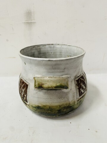 vase en céramique signé Albert Thiry Vallauris . XX siècle .